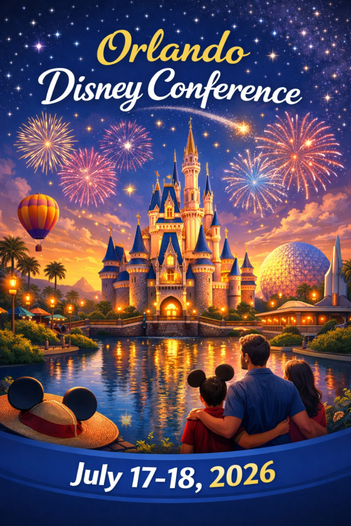 Promotional image for Orlando CME Conference July 17-18, 2026 with abstract medical icons and festive colorful design.