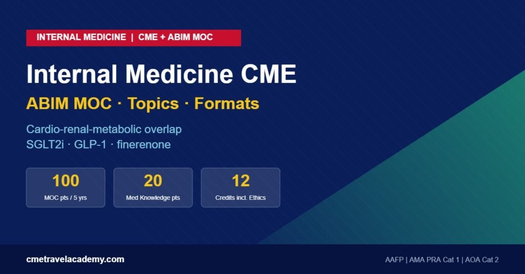 Internal Medicine CME 2026: ABIM MOC, Topics & Formats