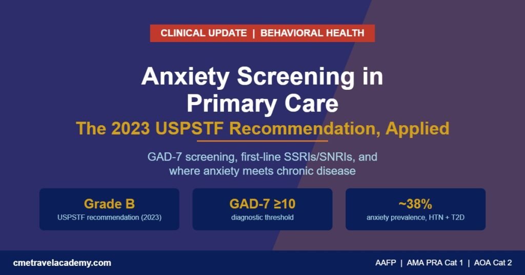 Anxiety Screening in Primary Care: The 2023 USPSTF Recommendation, Applied